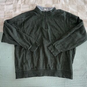 Peter Millar 1/4 Quarter Zip Sweater Green Pullover XL